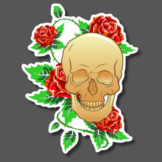 ゴシックスカルバラとつる植物防水 シール