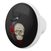 ゴシックスカルバラとレイヴン セラミックノブ (右)