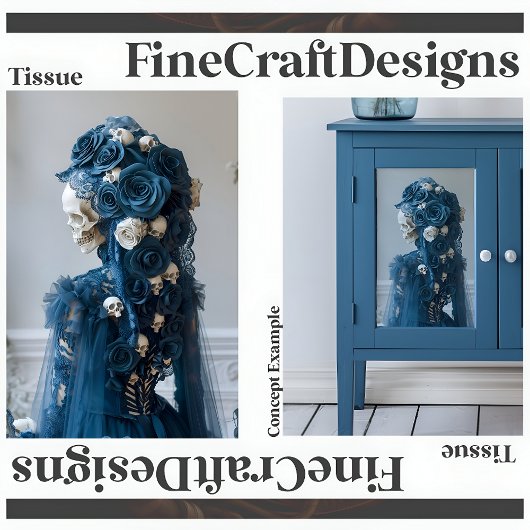 ゴシックスカルバラティール（緑がかった色）アイボリーデクペ離れ155 薄葉紙