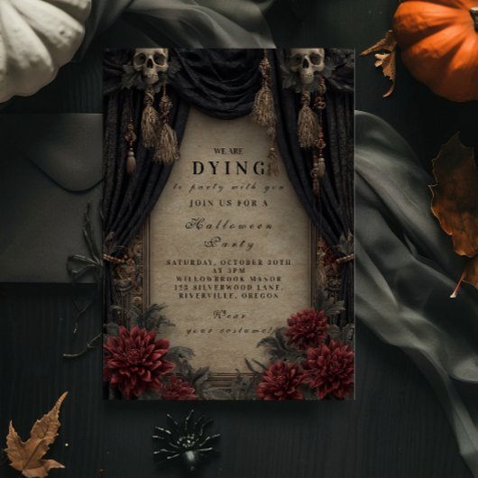 ゴシックスカルバラハローウィンパーティ 招待状