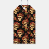 ゴシックスカルバラブラック結婚ズ・サンキュー ギフトタグ (裏面)