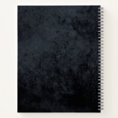 ゴシックスカルパーソナライズされたスケッチブック ノートブック (裏面)