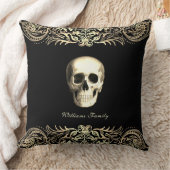 ゴシックスカルパーソナライズされた クッション (ブランケット)