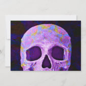 ゴシックスカルパープル誕生日パーティーRIP To His 20 招待状 (裏面)