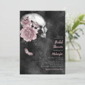 ゴシックスカルフローラブライダルシャワー招待 招待状 (スタンド正面)