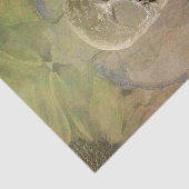 ゴシックスカルフローラ黄色金ゴールドテクスチャヴィンテージ 薄葉紙 (詳細)