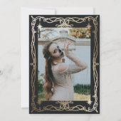 ゴシックスカルブラックブライダルシャワー 招待状 (裏面)