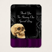 ゴシックスカルブラック結婚式の引き出物感謝していユーラベル (裏面)