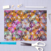 ゴシックスカルヘッドイエロー金ゴールドピンクヴィンテージスタイル 薄葉紙 (クラフト)