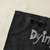 ゴシックスカルヘッドテグランジクスチャ白黒 ビーチタオル (インサイチュ)