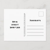 ゴシックスカルヘッドハロウィーン結婚式招待状 インビテーションポストカード (裏面)