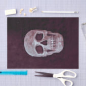 ゴシックスカルヘッドパープルカスタムクールデザイン 薄葉紙 (クラフト)