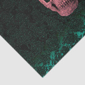 ゴシックスカルヘッドピンク濃緑フローラ 薄葉紙 (詳細)