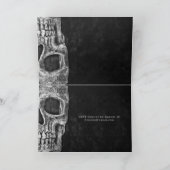 ゴシックスカルヘッドブラックとホワイトハロウェディング 招待状 (内部)