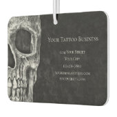 ゴシックスカルヘッドブラックアンドホワイトタトゥーショップ カーエアーフレッシュナー (左)