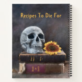 ゴシックスカルヘッドヴィンテージブックスヒマワリレシピ ノートブック (裏面)