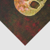 ゴシックスカルヘッドヴィンテージ赤い緑のデコパージュ 薄葉紙 (詳細)