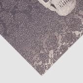 ゴシックスカルヘッド白グレーモダンヴィンテージフローラ 薄葉紙 (詳細)