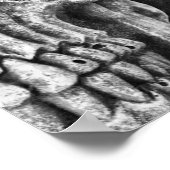 ゴシックスカルヘッド白黒カッコいい ポスター (角)