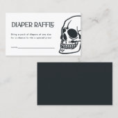 ゴシックスカルベビーシャワーおむつラッフルカード 名刺 (正面/裏面)