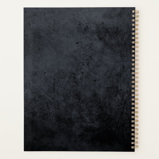 ゴシックスカルホワイトローズパーソナライズされたプランナー プランナー手帳 (裏面)