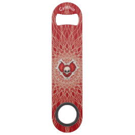 ゴシックスカルボーン赤いハート不気味緩和曲線 スピード栓抜き