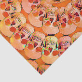 ゴシックスカルポップ・アートのアートオレンジカッコいいスパイラルパターン 薄葉紙 (詳細)