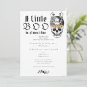 ゴシックスカルムーンリトルブハロウィーンベイビーシャワー 招待状 (スタンド正面)