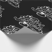 ゴシックスカルメリークリスマスラッピング紙 ラッピングペーパー (角)