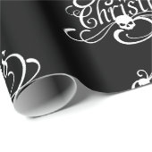 ゴシックスカルメリークリスマスラッピング紙 ラッピングペーパー (ロールコーナー)