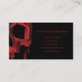 ゴシックスカルレッドグリーンブラックマカブル 名刺 (裏面)