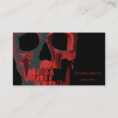 ゴシックスカルレッドグリーンブラックマカブル 名刺 (正面)