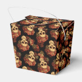 ゴシックスカルレッドローズカスタムブラックズ結婚フォーチュン フェイバーボックス (裏面サイド)