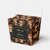 ゴシックスカルレッドローズカスタムブラックズ結婚フォーチュン フェイバーボックス (正面サイド)