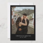 ゴシックスカルレトロハロウィン結婚ズ 招待状 (裏面)