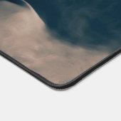 ゴシックスカルヴィンテージオールドブックスシアノタイプダーク デスクマット (コーナー)