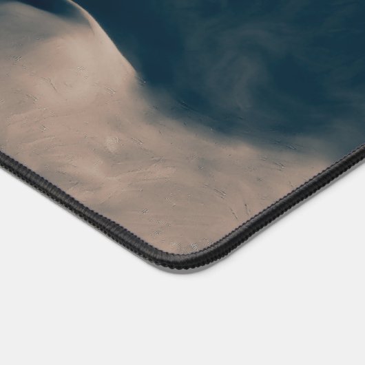 ゴシックスカルヴィンテージオールドブックスシアノタイプダーク デスクマット (コーナー)