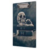 ゴシックスカルヴィンテージオールドブックスシアノタイプマカブル クリップボード (左)