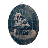 ゴシックスカルヴィンテージオールドブックスシアノタイプマカブル ダーツボード (正面右)