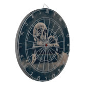 ゴシックスカルヴィンテージオールドブックスシアノタイプマカブル ダーツボード (正面左)