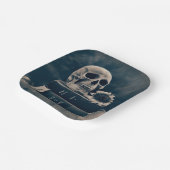 ゴシックスカルヴィンテージオールドブックスシアノタイプマカブル ペーパープレート (傾斜あり)