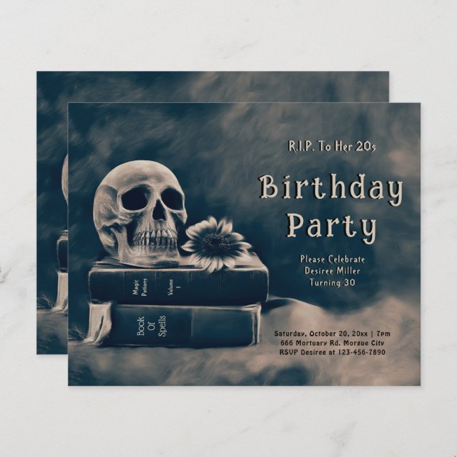 ゴシックスカルヴィンテージブック予算RIPへ20代 (正面/裏面)