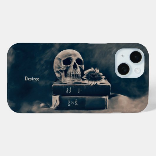 ゴシックスカルヴィンテージ古書暗いアカデミア Case-Mate iPhoneケース (裏面 (横))