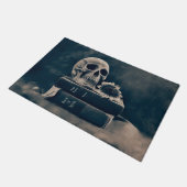 ゴシックスカルヴィンテージ古書青花 ドアマット (アングル)