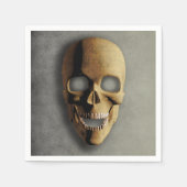 ゴシックスカル不気味骨格顔ハローウィンパーティ スタンダードカクテルナプキン (正面)