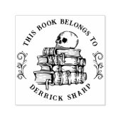 ゴシックスカル図書室図書室 セルフインキングスタンプ (デザイン)