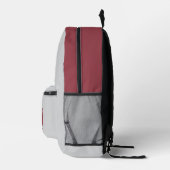 ゴシックスカル図書本赤バラパーソナライズされた プリントバックパック (右)