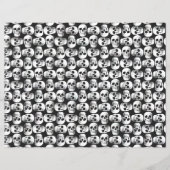 ゴシックスカル恐怖白黒パターンデザイン (正面)