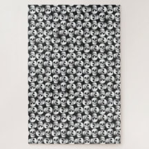 ゴシックスカル恐怖白黒パターンデザイン