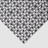 ゴシックスカル恐怖白黒パターンデザイン 薄葉紙 (詳細)